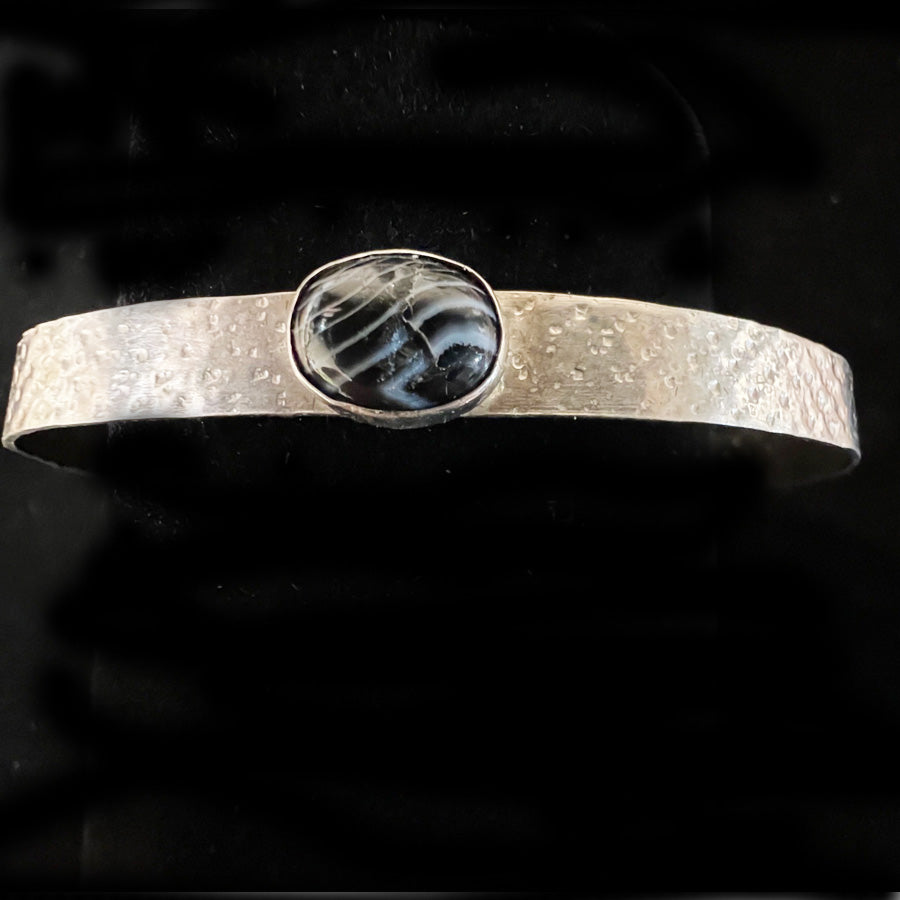 Sterling Silver tiger stone cuff