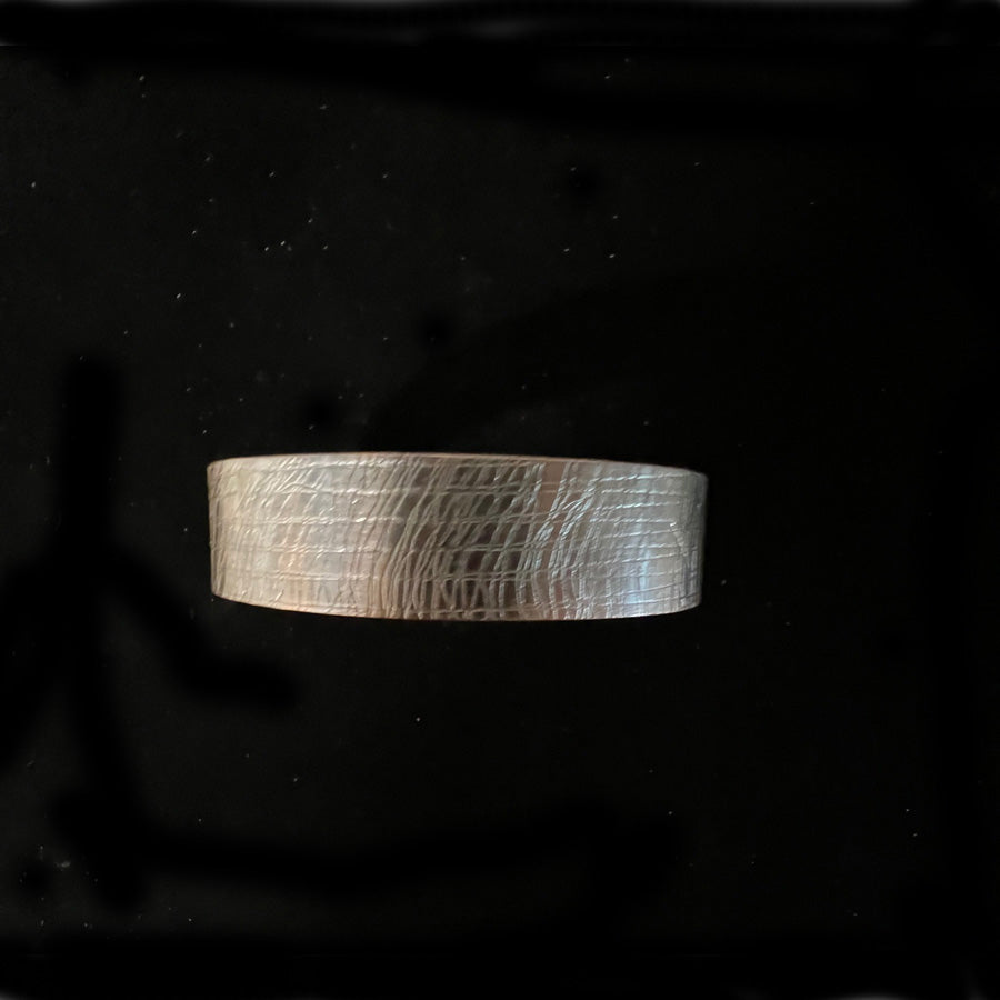 Copper Cuff pressed with gauze pattern