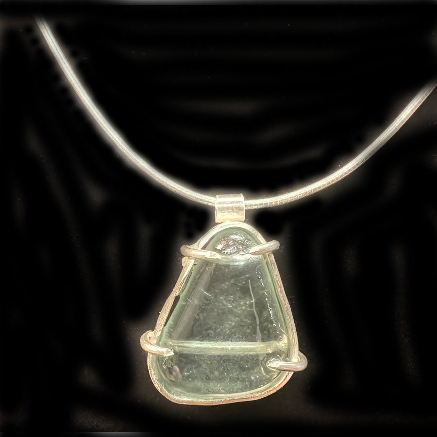 Sea glass Triangle Necklace