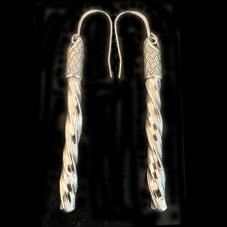 Twisted Sterling Silver Earrings