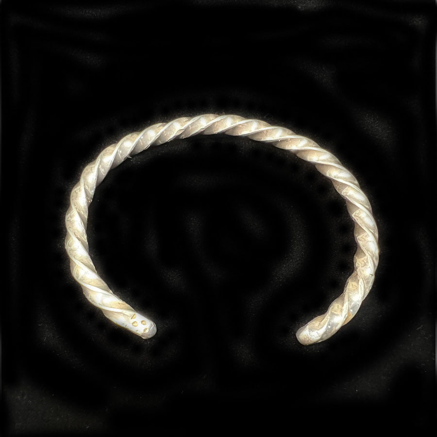 Men's 10 gauge 7.5 inch twisted silver Bracelet