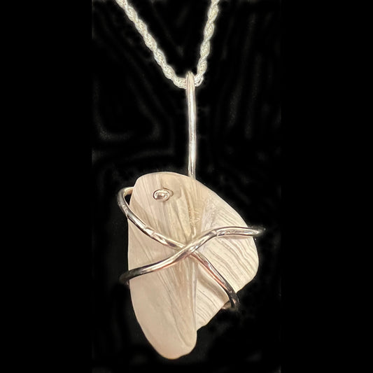 Sterling silver whale bone