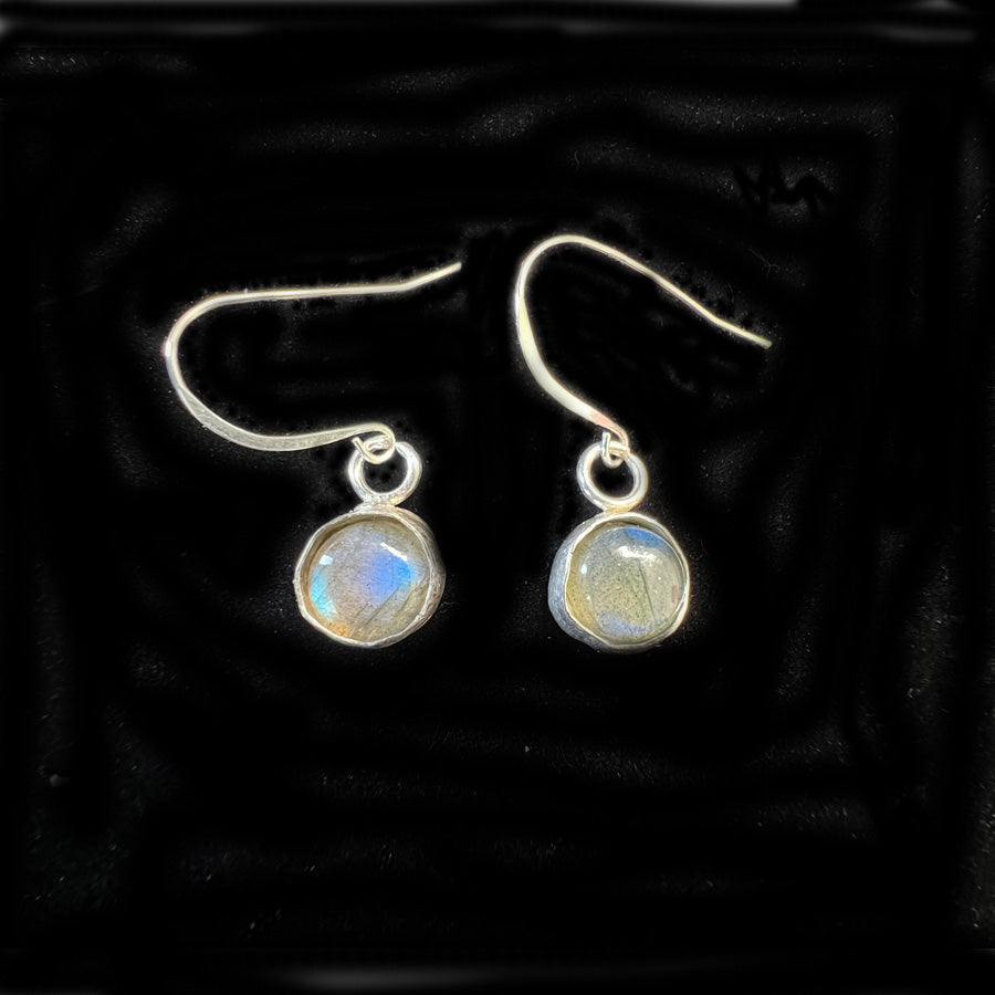 Sterling Silver labradorite Stone earings