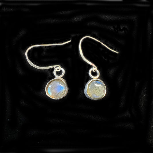 Sterling Silver labradorite Stone earings