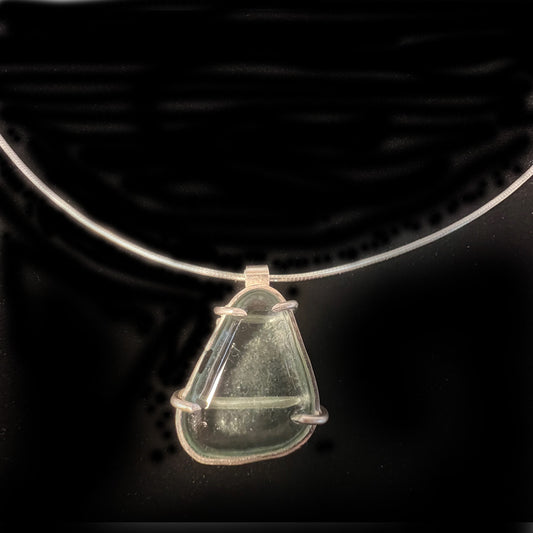Sea glass Triangle Necklace