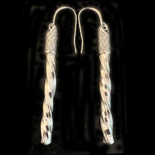 Twisted Sterling Silver Earrings